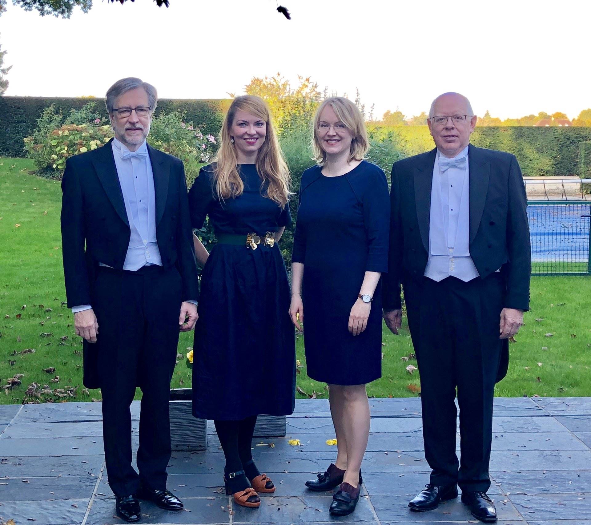 Ambassador Gunnar Palsson to the left, along with Counsellor Thorgeirsdottir, First Secretary Eysteinsdottir and Counsellor Fridriksson - mynd