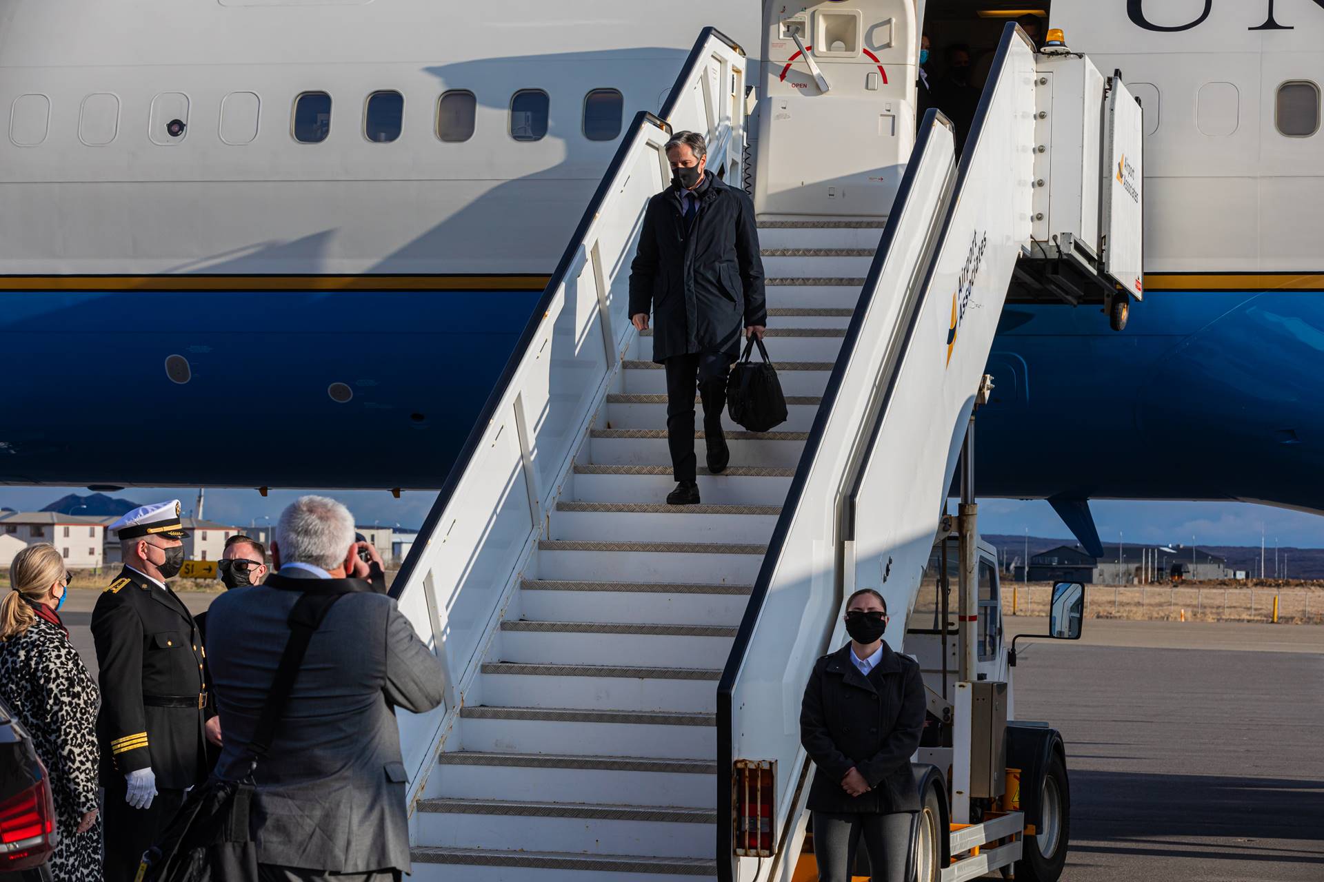 US Secretary of State Antony Blinken arrives in Iceland - mynd