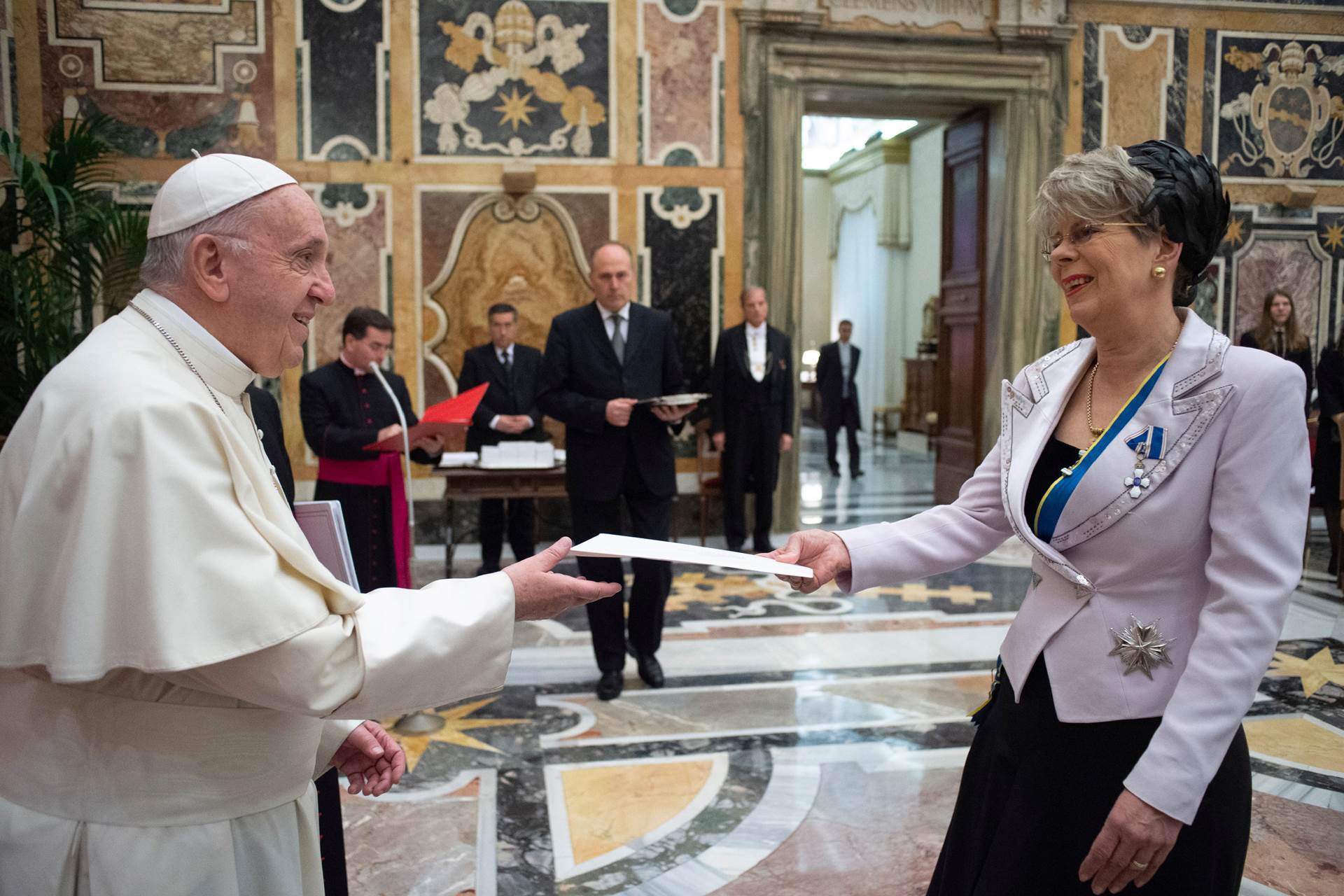 Ambassador Sigríður Snævarr presents credentials to Pope Francis - mynd