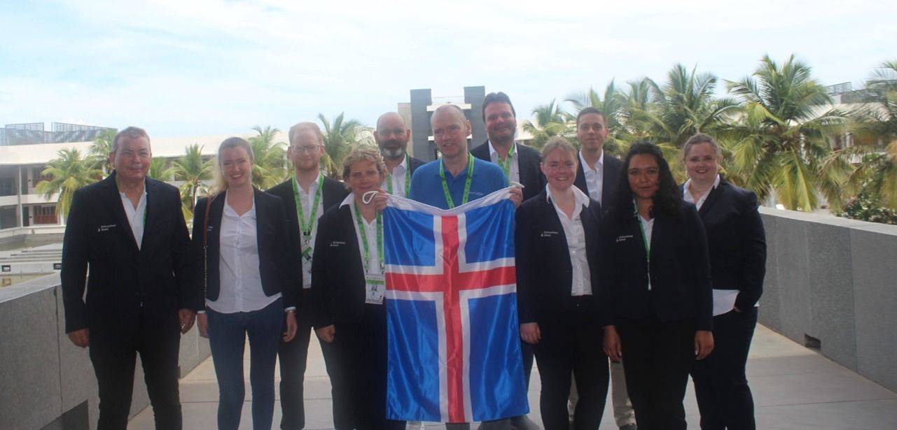 Team from Iceland at the Chess Olympiad in Chennai, India - mynd