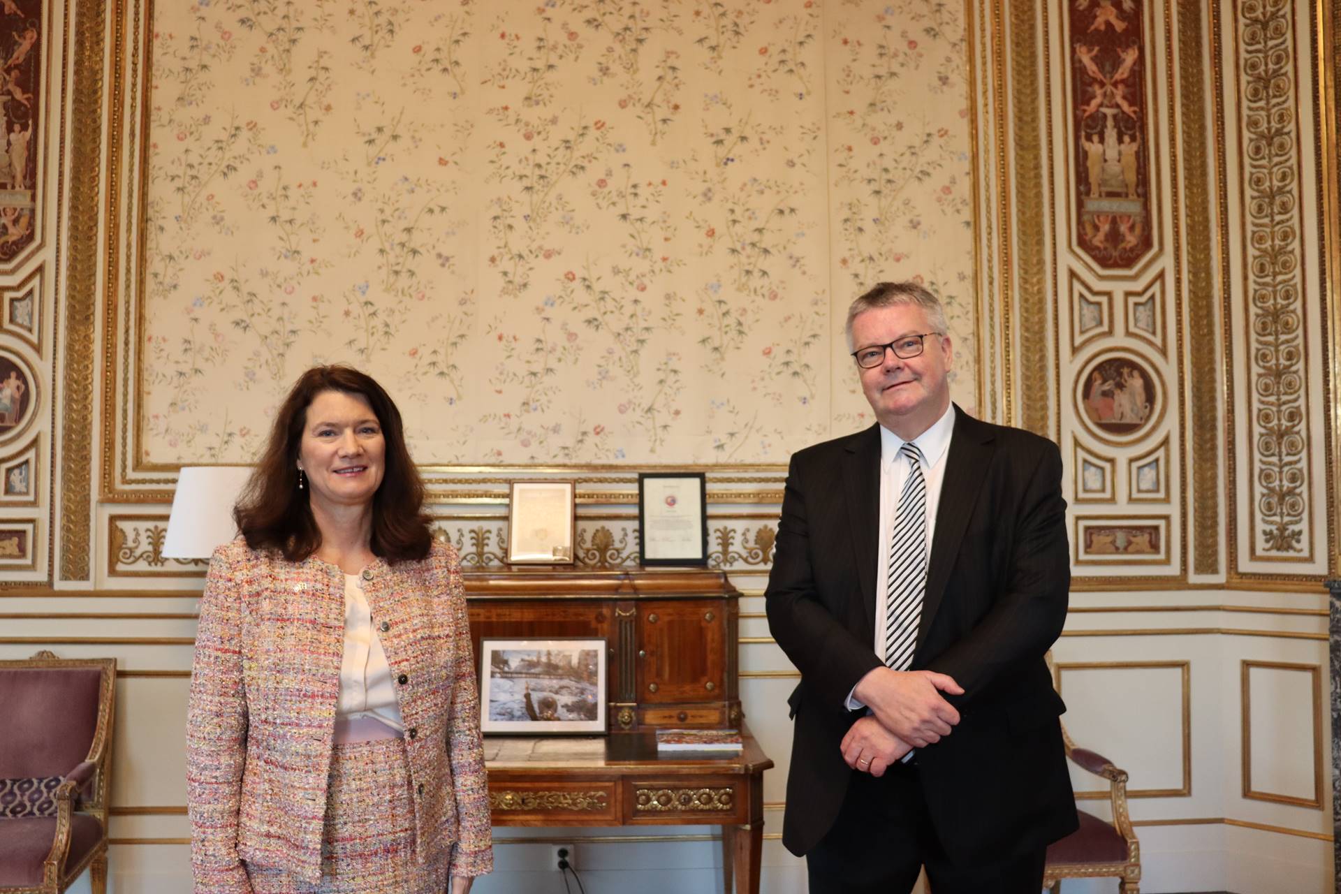 Utrikesminister Ann Linde bjöd in Islands Ambassadör  - mynd