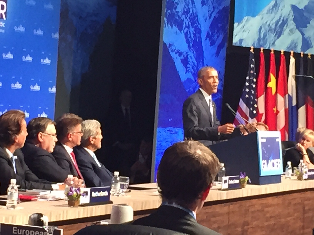 Obama talar á Glacier ráðstefnunni í Alaska