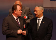 Colin Powell og Halldór Ásgrímsson